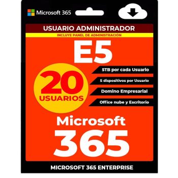 Microsoft 365 E5 - 20 Usuarios