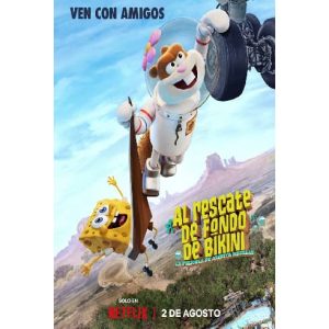 Película: Al rescate de Fondo de Bikini – La película de Arenita Mejillas – 2024