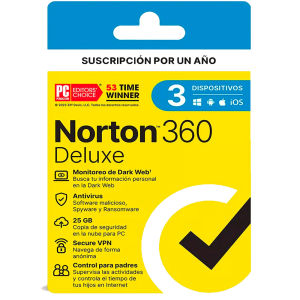 Norton 360 Deluxe 3Pc / 5Pc - 1 Año | Última versión